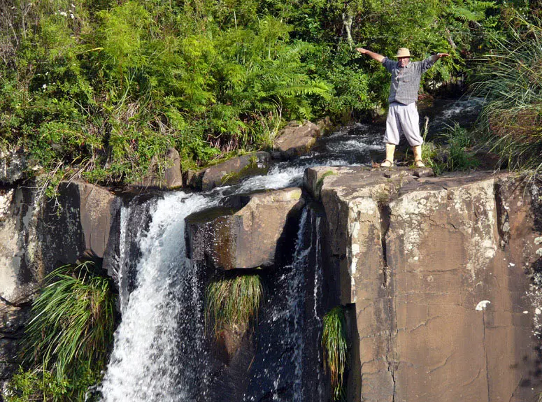Elvio at the top of the waterfalls 